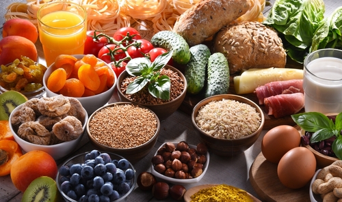 Image of foods that make up a healthy diet